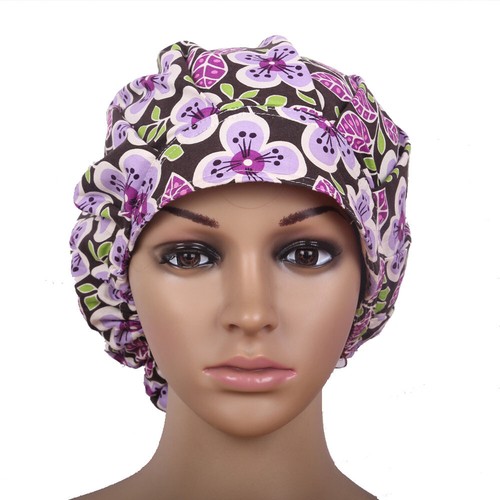 Floral Printed Scrub Hat Cap Bouffant Women Ladies Men OR Adjustable Work Access - Picture 6 of 55