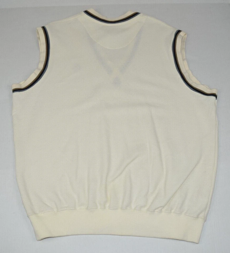 Camisa Chaleco Pingüino De Colección Grand Slam Munsingwear Talla 80s 90s L/XL Crema Borde Oscuro Foto 3 de 4