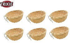 6 X 10CM TRIXIE WICKER WOVEN CANARY FINCH HANGING NEST PAN BREEDING BASKETS 5620
