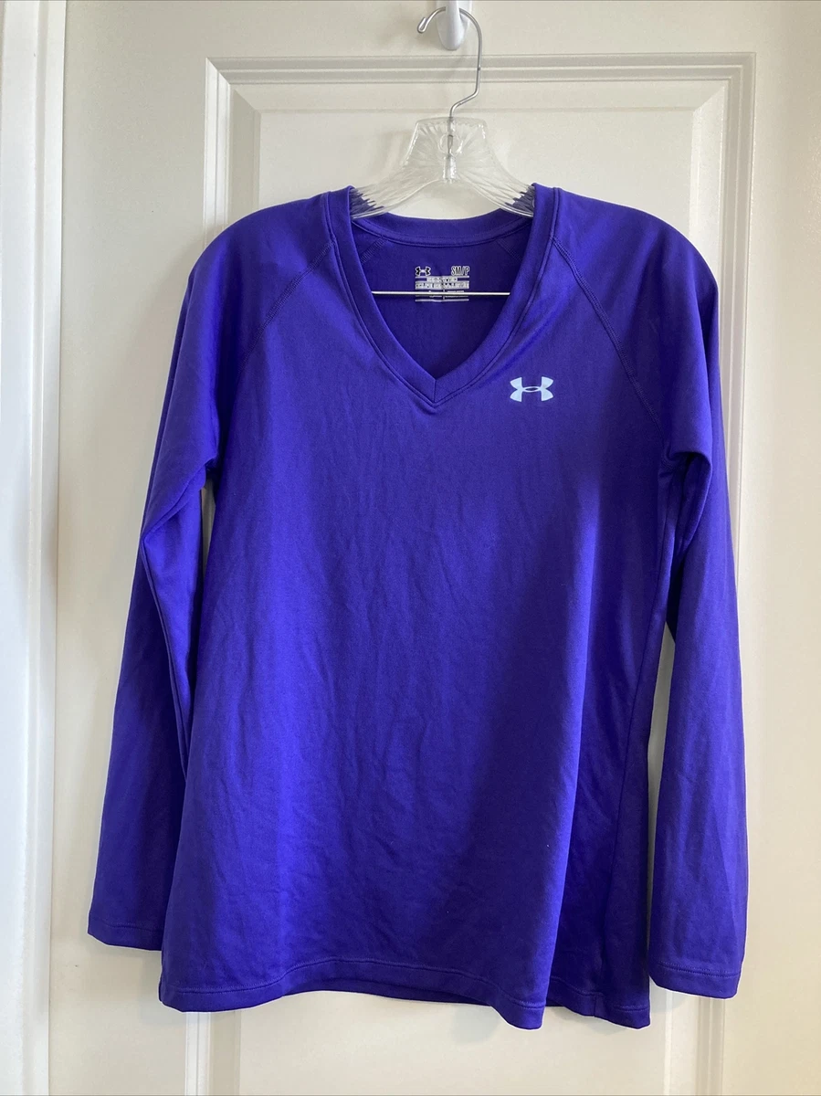 Under armour women's v neck best sale long sleeve