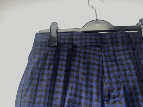 PAUL SMITH SUIT TROUSERS navy/black 100% wool W28 L36 unhemmed BNWOT 9216 - Picture 3 of 10