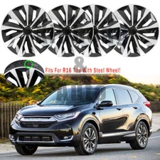 4x 16" Wheel Covers Snap On Hub Caps fit R16 Tire & Steel Rim For Honda CRV CR-V