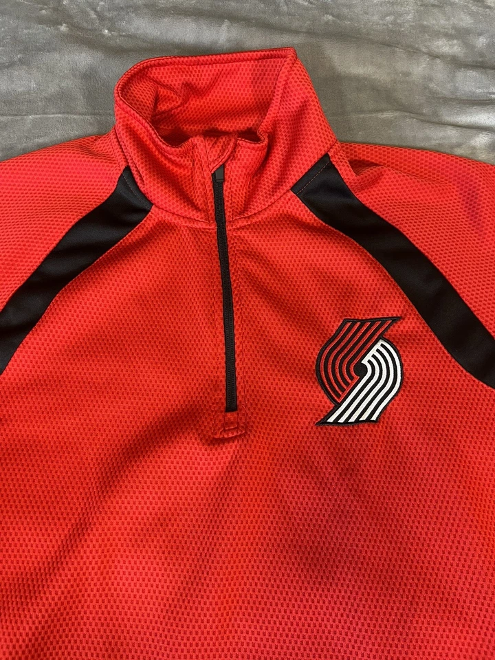 Portland Trail Blazers 1/4 Cremallera Pullover Hombres Mediano Rojo G-III Sudadera Deportiva Foto 2 de 4