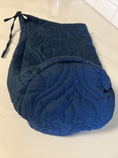 *SOLO FUNDA*- Funda de almohada acolchada azul marino, NUEVA