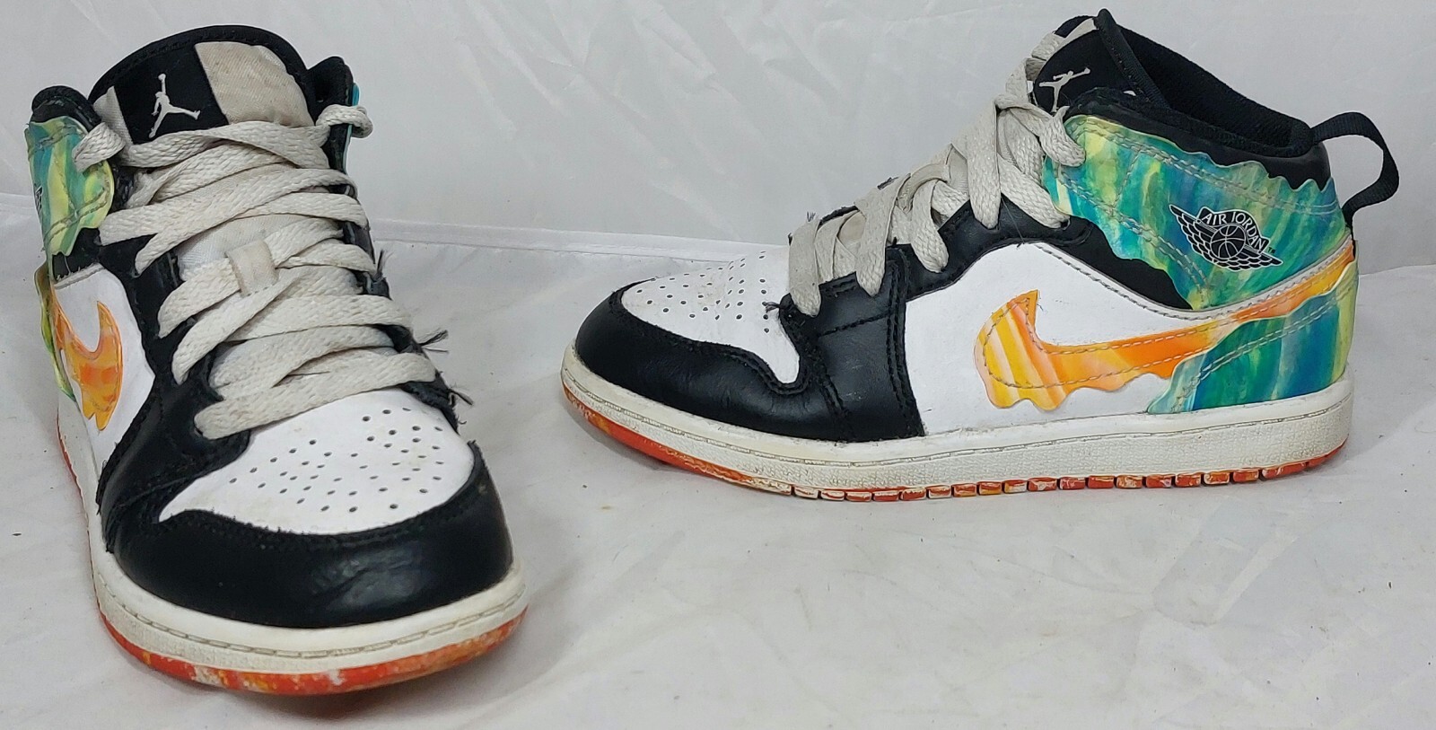 Nike Jordan 1 Mid SE Drip Wavy (PS) Boys Girls Trainers Boots Size Children 13.5