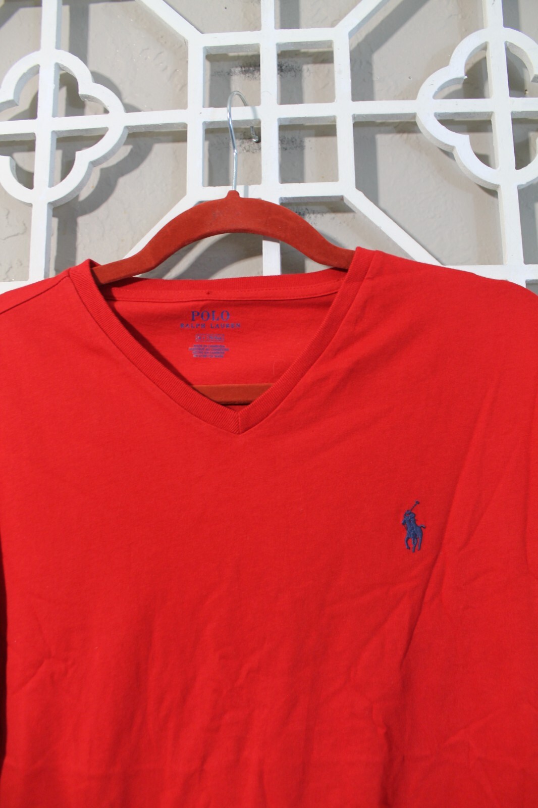 Ralph Lauren Camicia Uomo M Rosso Blu Pony Casual Outdoor Cotone Logo Uomo