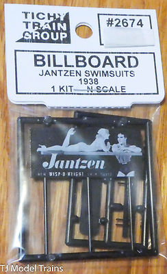 Tichy Train Group #2674 (N Scale) Billboard ''Jantzen Swimsuits'' 1938