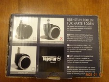 Bürostuhl + Drehstuhl-Ersatzrollen Topstar 6991 für harte Böden 5 Stück neu OVP