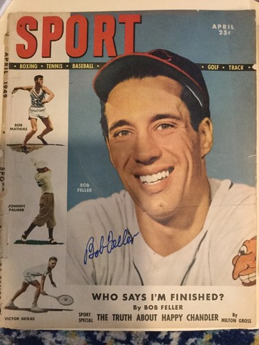 Bob Feller Signed April 1949 Sport Magazine Cover Only Auto Autographed - Picture 1 of 4
