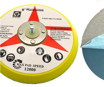 Almohadilla de lijado facial PSA de vinilo DA de 6" para lijadoras de doble acción uso con almohadillas adhesivas Foto 2 de 4