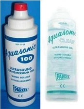 Parker AQUASONIC Ultrasound Transmission Gel 250mL 8.5oz 100 Blue or Clear USA