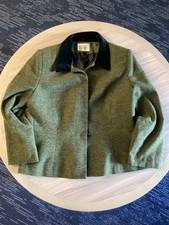 LE SUIT GREEN WITH RED SPECS / WOOL BUTTON DOWN BLAZER Sz 18 Career Business