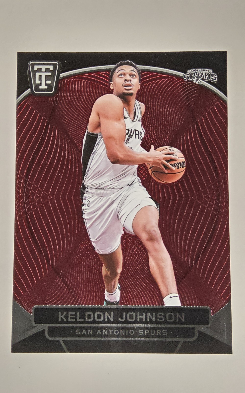 2024-25 Panini Totally Certified Keldon Johnson #101 Red Mirror NBA Spurs