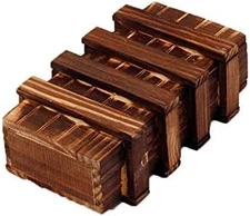 Wooden Secret Drawer Money Holder Puzzle Box