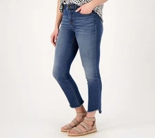 LOGO by Lori Goldstein Regular Straight Leg Jeans Dark Wash 28W New