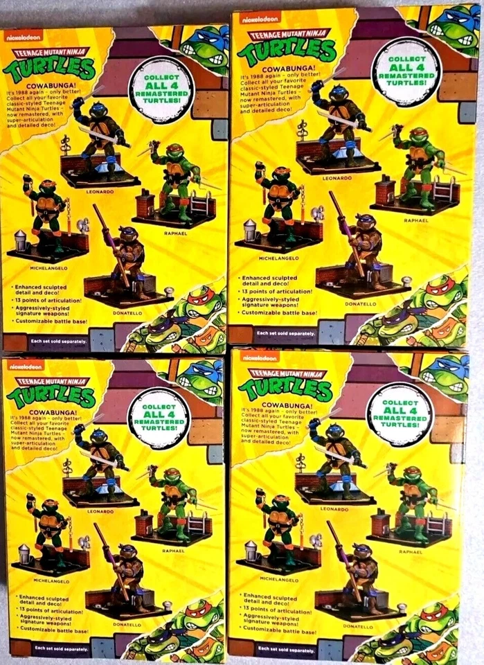TMNT 1988 REMASTERED PLAYMATES SET OF 4 NINJA TURTLES 2024 40TH ANNIVERSARY 🔥🔥 - Image 2 of 4