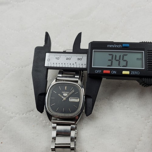 RARE VINTAGE SEIKO 5 TV AUTOMATIC 6309-5800 CLASSIC JAPAN BLACK MEN'S WATCH - Picture 9 of 10