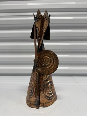 Vintage Brian Boru Copper Sculpture Irish King Warrior Fergus O Farrell 12 