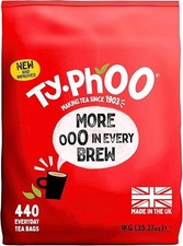 Typhoo Tea Refreshing Everyday Blend l Bold & Full-Flavour 440 Black Tea Bags 0.02 per strip