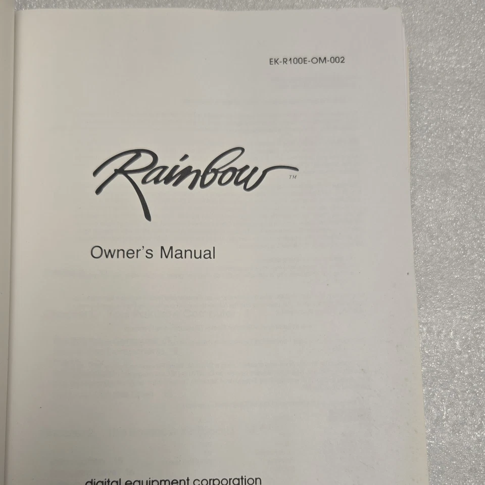 VINTAGE Digital DEC Rainbow Owner's Manual Instructions. - Image 4 of 4