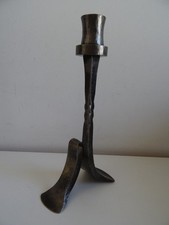 Ancien Bougeoir Acier Fer Forgé style Brutaliste  Années 50 France