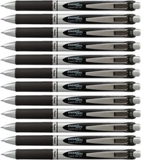 Pentel EnerGel Deluxe RTX Pens 0.7mm Medium Point Black Retractable 12-Box BL77A