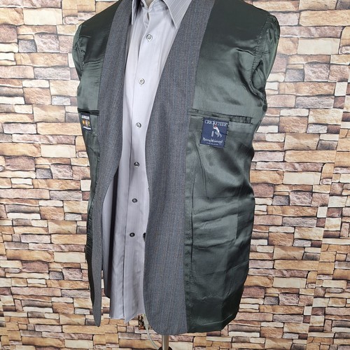 Cricketeer 2 Piece Suit Mens 42L 36X32 Gray Multicolor Stripe Vintage - Picture 12 of 15