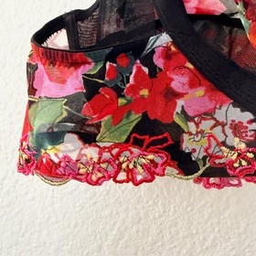 Lise Charmel Underwire Multi-Color Bra 36D Floral-Embroidered Intricate Design