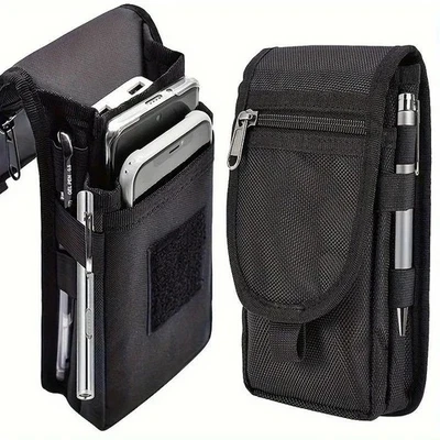 6.3 Flip Top Mobile Phone Waist Bag – Casual Belt Pouch with Pen Holder - Image 1 of 4