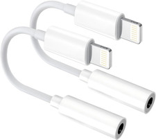 Apple MFi Certified 2 Pack Lightning to 3.5mm Aux Audio Adapter, Headphone
