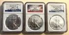 2012 American Silver Eagle MS-69 NGC Lot of 3 W- P&S Early Release