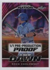 2025 Leaf Baseball Nation New Dawn Auto 1/1 Roch Cholowsky #NA-RC1 0j81