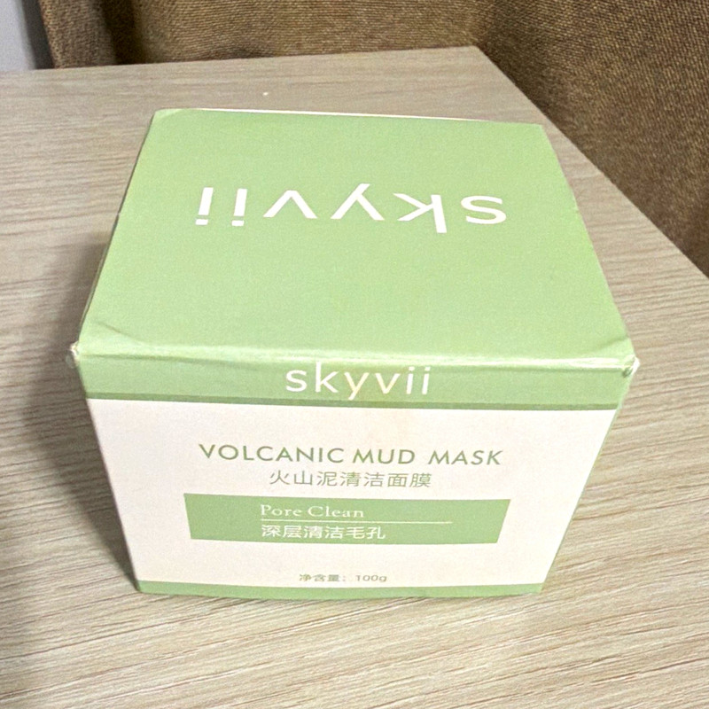 SKYVII Volcanic Mud Mask Pore Clean for Face Clogged Pores 100g Light Gray
