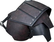 Viking Faux Leather Single Pauldron Shoulder Armor, Retro Medieval Knight Should