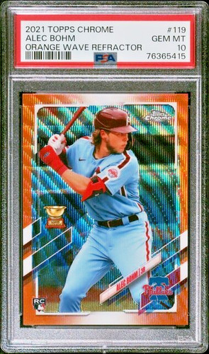Alec Bohm [Orange Refractor] #119 2021 Topps Chrome card