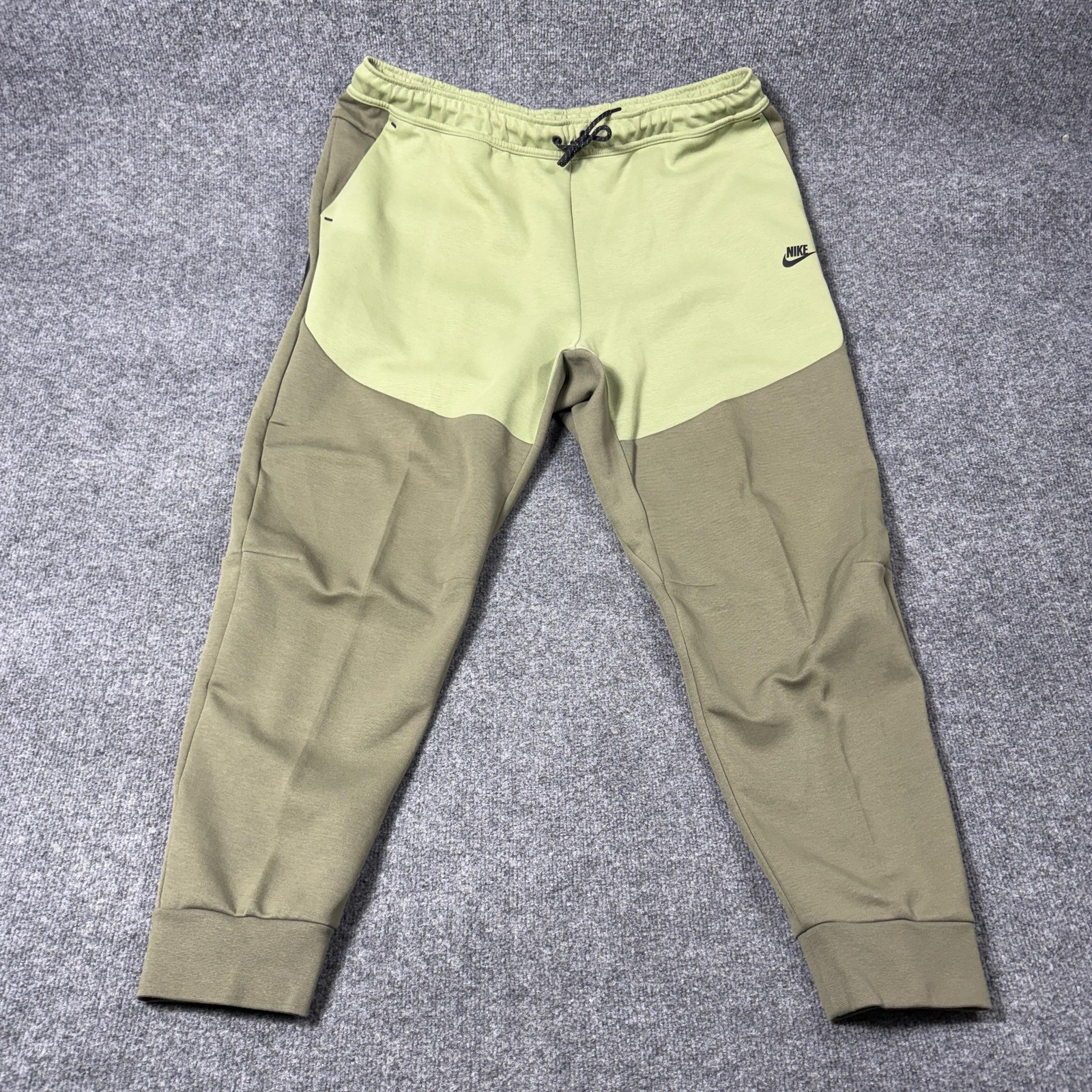 Nike Sweatpants Mens 3Xl Green Tech Fleece Joggers Zip Pocket Colorblock Cu4485