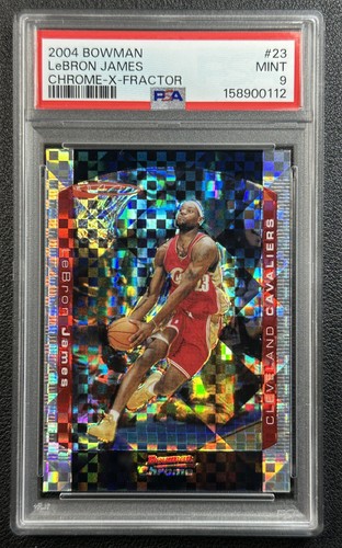 LEBRON JAMES PSA 9 2004-05 BOWMAN CHROME #23 X-FRACTOR MINT REFRACTOR 46/150