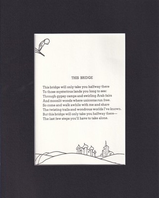 8X10 Matted Print Art Picture Shel Silverstein: This Bridge