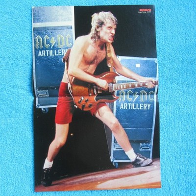 ANGUS YOUNG AC DC AC/DC POSTER Beatles BRAVO 2 Seiten 1980er