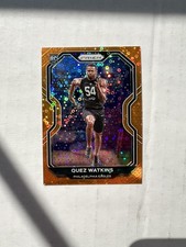 2020 Panini Prizm Quez Watkins Rookie card Orange Sparkle # 344. rookie card picture