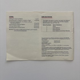 Star Wars: The Empire Strikes Back Intellivision 1983 W/ Box & Manual