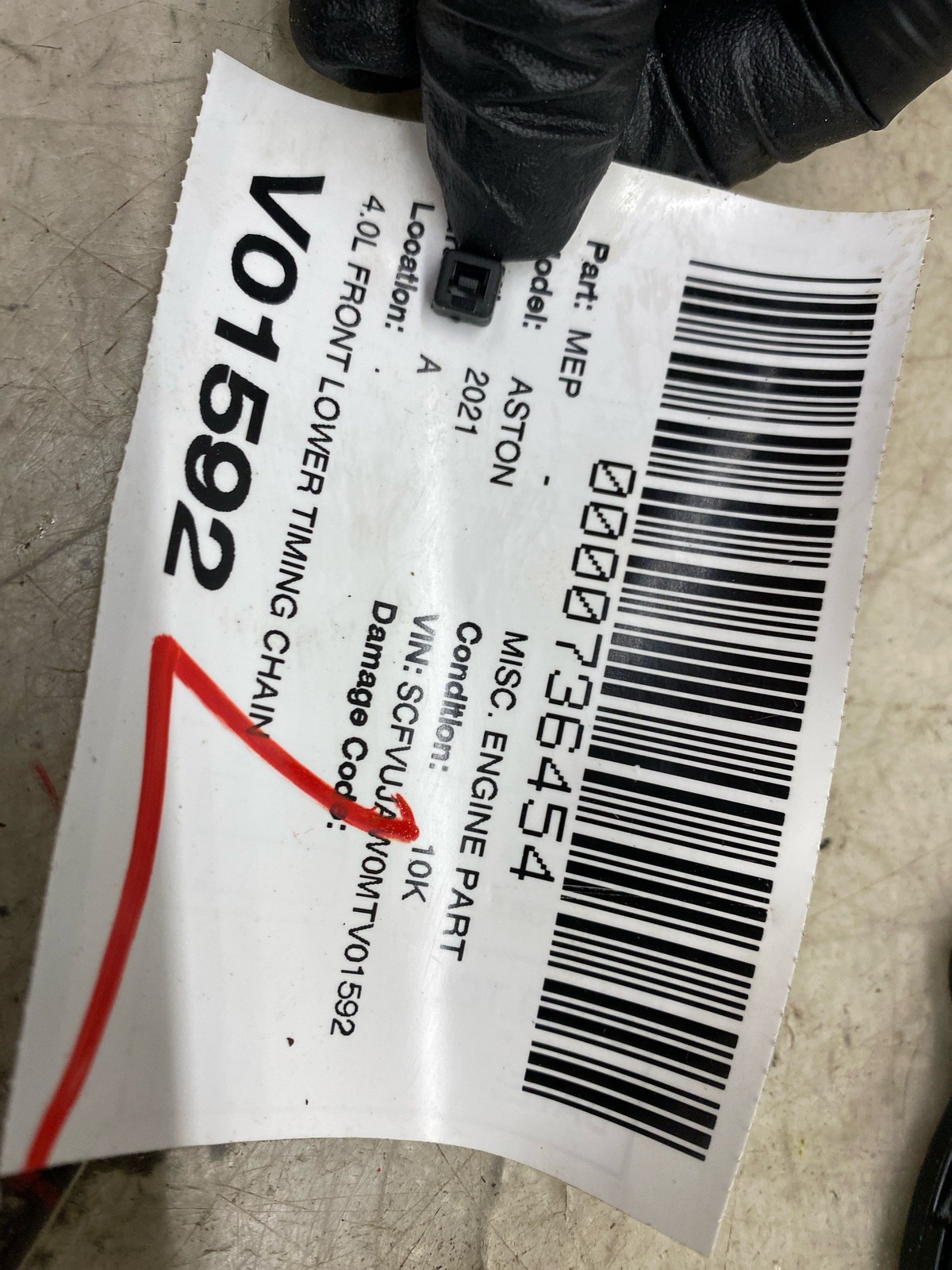 2020-2025 ASTON MARTIN DBX 4.0L FRONT LOWER TIMING CHAIN CASE COVER 1770151800