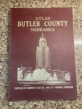 Butler County, Nebraska 1962 Atlas David City Abie Bruno Dwight Loma Center NE