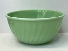 Vintage Fire King Oven Ware Jade-ite 9" Swirl Green Mixing Bowl