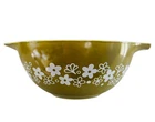Vintage Pyrex 442 Cinderella Mixing Bowl 1.5 Qt Spring Blossom Green Crazy Daisy