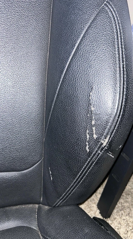 Note 06-11 OEM BMW E90 328 335 Sedan Front Left Right Sport Seats Black Leather - Image 3 of 4