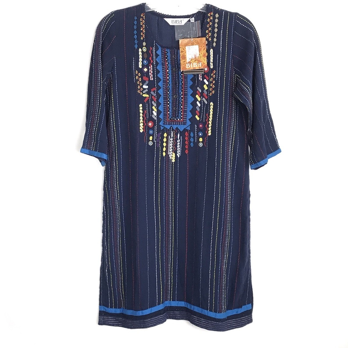 biba blue dress NWT Tunic Kurta 3/4 Sleeve Embroidered Boho Style Red Size 38 This version is cut model:Solid Shirt Cole Haan Men's Pinch Colour:CHARTREUSE