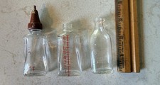 Vintage Small Glass and Rubber Toy Doll Baby Bottle