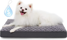 Washable Dog Bed for Crate Waterproof for Medium Dogs,29X18 Inch,Gray