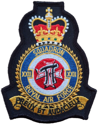 22 Squadron Royal Air Force gestickter Aufnäher Abzeichen - MOD LIZENZIERT